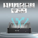 Fanless Industrial Mini PC Core i5-4200U 16GB+256GB SSD 24/7 Silent Work HD VGA LAN 2xRS232 6xUSB US Stock