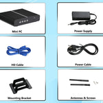 KINGDEL Fanless Mini PC Core i7-8550U Quad-Core DDR4 RAM NVMe SSD Desktop Computer 4K HD DP Gigabit LAN USB US Warehouse