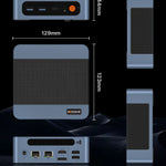 BOSGAME E5 Multi-Functional Mini PC Ryzen 3 5300U 4-core 8-Thread Dual LAN Desktop 16GB DDR4 1TB PCIe 3.0x4 SSD Triple Displays