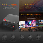Bosgame P4 Plus DDR4 PCIe SSD Dual LAN 2.5G Wi-Fi 6E Mini PC AMD Ryzen 7 5825U DDP to US