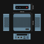 BOSGAME P2 Plus Mini PC Intel I7-12700H 32GB DDR4 512GB PCIe SSD 4K Triple Wi-Fi 6E DDP to US