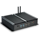 US Stock Fanless Industrial PC, Mini Computer with i7 CPU, 8GB RAM, 512GB SSD, 2xNICs, 2xHD, 6xCOM RS232, Full Metal Case
