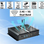 KINGDEL Industrial Mini PC i7 8GB+128GB SSD 6COM RS232 Dual LAN 2HD 4USB3.0 4*USB2.0 Portable Fanless Control Host
