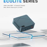 BOSGAME N95 Celeron Mini PC | 16GB DDR4 RAM | 512GB M.2 SSD | 4K 60Hz Triple Display Dual /Type-C | 6W TDP | Quiet |