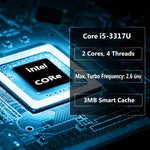Fanless Industrial Mini PC Core i5 Dual Core 4GB RAM 512GB SSD 2xNIC 4xCOM RS232 HD/VGA Silent Metal Case Industrial Computer