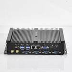 KINGDEL Industrial Mini Computer, Celeron 1007U/1037U, 4x RS232 COM, 2x Gigabit NICs, Fanless, Full Metal Case