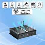 US Stock Industrial Fanless Mini PC i7 6COM RS232 2LAN 2HD 4USB3.0 4*USB2.0 4GB+512GB SSD Portable Industrial Control Host