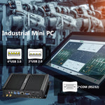Industrial Fanless Mini Computer i5 7x24 Hours Operation 2xCOM RS232 4GB+512GB SSD US Warehouse Ready to Ship