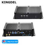 US Stock Industrial PC i7 8th Gen 16GB DDR4+1TB NVMe SSD Dual Display 2xCOM RS232 LAN Fanless Silent Mini Computer