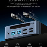 BOSGAME E5 Multi-Functional Mini PC Ryzen 3 5300U 4-core 8-Thread Dual LAN Desktop 16GB DDR4 1TB PCIe 3.0x4 SSD Triple Displays