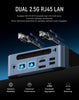 BOSGAME E5 Multi-Functional Mini PC Ryzen 3 5300U 4-core 8-Thread Dual LAN Desktop 16GB DDR4 1TB PCIe 3.0x4 SSD Triple Displays