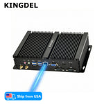 US Stock Industrial Fanless Mini PC i7-8565U/i7-8559U 16GB DDR4 256GB NVMe SSD HD VGA COM RS232 LAN USB US Warehouse
