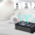 KINGDEL Fanless Mini PC Core i7 10th Generation 16GB DDR4 RAM 1TB NVMe SSD 3xHD 4K 4096x2304, 2xRJ45 Giga LAN 6xCOM
