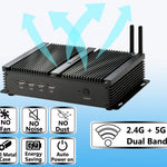KINGDEL Industrial Mini PC, Celeron 1007U/1037U, 8GB RAM/128GB SSD, 4x RS232 COM, 2x Gigabit NICs, Fanless
