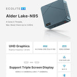 BOSGAME N95 Celeron Mini PC | 16GB DDR4 RAM | 512GB M.2 SSD | 4K 60Hz Triple Display Dual /Type-C | 6W TDP | Quiet |