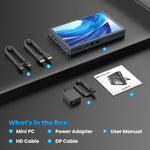 New Intel Celeron N80 8-Inch Industrial Mini PC with Capacitive Touch Screen Quad-Core Windows 11 SSD DDR5