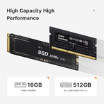BOSGAME E4 Mini PC AMD Ryzen 5 3550H 16GB DDR4 512GB PCIe SSD 8-Core Radeon Graphics Dual RJ45 4K Triple Display USB-C USB 3.2