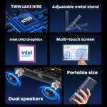 New Intel Celeron N80 8-Inch Industrial Mini PC with Capacitive Touch Screen Quad-Core Windows 11 SSD DDR5