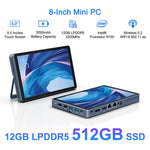 New Intel Celeron N80 8-Inch Industrial Mini PC with Capacitive Touch Screen Quad-Core Windows 11 SSD DDR5