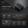BOSGAME P3 Lite Mini PC Gaming for Ryzen 7 6800H 32GB DDR5 RAM 1TB PCIe 4.0x4 SSD Triple Display USB4 8K