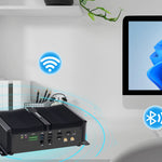 KINGDEL Fanless Mini PC Core i7 10th Generation 16GB DDR4 RAM 1TB NVMe SSD 3xHD 4K 4096x2304, 2xRJ45 Giga LAN 6xCOM