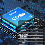US Stock Fanless Mini PC i7-8550U 16GB DDR4 512GB NVMe SSD 4K UHD Dual Display HD+DP Business Compact Desktop Computer