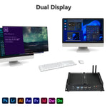 US Stock Industrial Fanless Mini PC Core i7 4GB RAM 512GB SSD 6XCOM Ports Dual NICs for Factory Business Metal Case