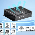 US Stock Powerful Mini PC, Core i7 8th Gen, 8GB DDR4+256GB NVMe, 4K HD Display, Industrial PC with 2xCOM RS232, Fast Delivery