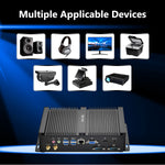 US Stock Fanless Industrial PC, Core i5-4200U CPU, 16GB+512GB SSD, 2xCOM RS232, Dual Display HD+VGA