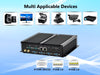 US Stock Fanless Industrial PC, Mini Computer with i7 CPU, 8GB RAM, 512GB SSD, 2xNICs, 2xHD, 6xCOM RS232, Full Metal Case