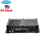 US Stock Fanless Mini PC, i7 8th Gen(4.6GHz Max.), 16GB DDR4/1TB NVMe SSD, 4K Dual Display HD+VGA, Industrial PC with 2xRS232