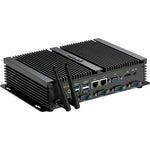 US Stock Mini PC, Fanless Industrial PC, i5 Dual Core CPU, 8GB RAM, 128GB SSD, 2xNICs, 4xCOM RS232, HD+VGA, Full Metal Case