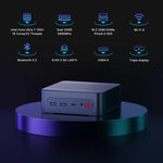 US Shipping BOSGAME Ai Mini PC M3 Intel Core Ultra 7 155H (16C/22T) Dual Channel DDR5 M.2 NVMe SSD Wi-Fi 6 DDP to US
