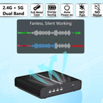 KINGDEL Fanless Mini PC Core i7-8550U Quad-Core DDR4 RAM NVMe SSD Desktop Computer 4K HD DP Gigabit LAN USB US Warehouse