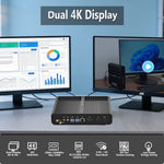 KINGDEL Fanless Mini PC Core i7-8550U Quad-Core DDR4 RAM NVMe SSD Desktop Computer 4K HD DP Gigabit LAN USB US Warehouse