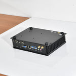 11th Gen i7 Fanless Mini PC 32GB RAM 1TB NVMe SSD 4K UHD Dual RS232 COM Full Metal Industrial Desktop Computer