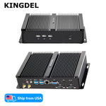 US Stock Industrial Mini PC, Core i7 8th, 16GB DDR4+512GB NVMe SSD, Dual 4K Displays, Fanless, Fast Shipping