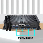 Powerful Fanless Industrial Mini Desktop Computer Core i5 4xRS232 COM Dual LAN Dual Display HD VGA Silent PC