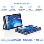 New Intel Celeron N80 8-Inch Industrial Mini PC with Capacitive Touch Screen Quad-Core Windows 11 SSD DDR5