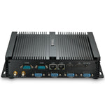US Stock Fanless Industrial PC, Mini Computer with i7 CPU, 8GB RAM, 512GB SSD, 2xNICs, 2xHD, 6xCOM RS232, Full Metal Case