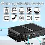 KINGDEL Industrial Mini PC, Celeron 1007U/1037U, 8GB RAM/128GB SSD, 4x RS232 COM, 2x Gigabit NICs, Fanless