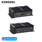KINGDEL Fanless Mini PC Core i7 10th Generation 16GB DDR4 RAM 1TB NVMe SSD 3xHD 4K 4096x2304, 2xRJ45 Giga LAN 6xCOM