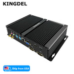 KINGDEL Industrial Fanless PC, Core i7-1165G7 Quad Cores, 4K Dual Display, 2x Serial Ports, Ready for Ship, US Stock