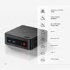 BOSGAME E4 Mini PC AMD Ryzen 5 3550H 16GB DDR4 512GB PCIe SSD 8-Core Radeon Graphics Dual RJ45 4K Triple Display USB-C USB 3.2
