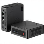 BOSGAME E4 Mini PC AMD Ryzen 5 3550H 16GB DDR4 512GB PCIe SSD 8-Core Radeon Graphics Dual RJ45 4K Triple Display USB-C USB 3.2