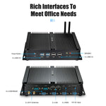 KINGDEL Fanless Mini PC i5 4200U/4210U/4260U 8GB+256GB SSD 6COM 2LAN Industrial PC