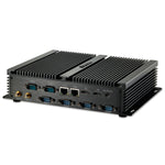 US Stock Silent Mini PC, Core i5 4th CPU, 8GB RAM/256GB SSD, Industrial PC with 6xCOM RS232, Dual HD Display, 2xNics