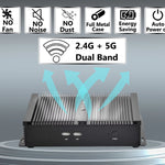 US Stock Mini PC, Core i5, 8GB RAM+256GB SSD, Fanless Industrial Pc with 2xCOM RS232, Dual Display