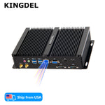 Kingdel Industrial Mini PC i5-8250U Fanless 8GB DDR4/256GB NVMe 4K HD/VGA Dual RS232 COM Ports US Warehouse