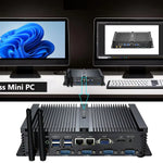 US Stock Powerful Industrial Mini PC, Core i5 CPU, 8GB RAM/256GB SSD, 4xRS232 COM Ports, 2xLAN, Dual Display